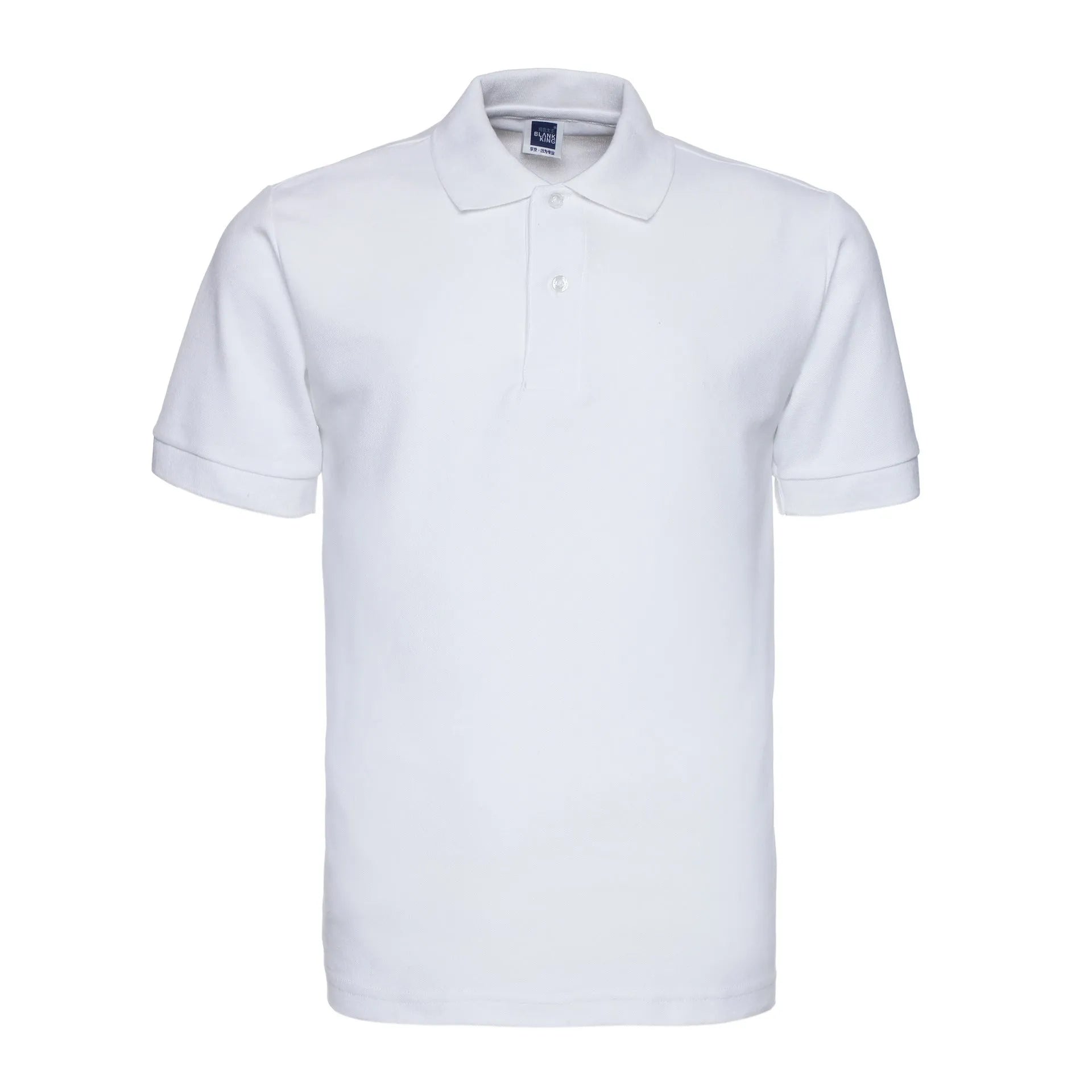 Men's solid colour lapel polo shirt in cotton blend fabric with short sleeves and loose fit