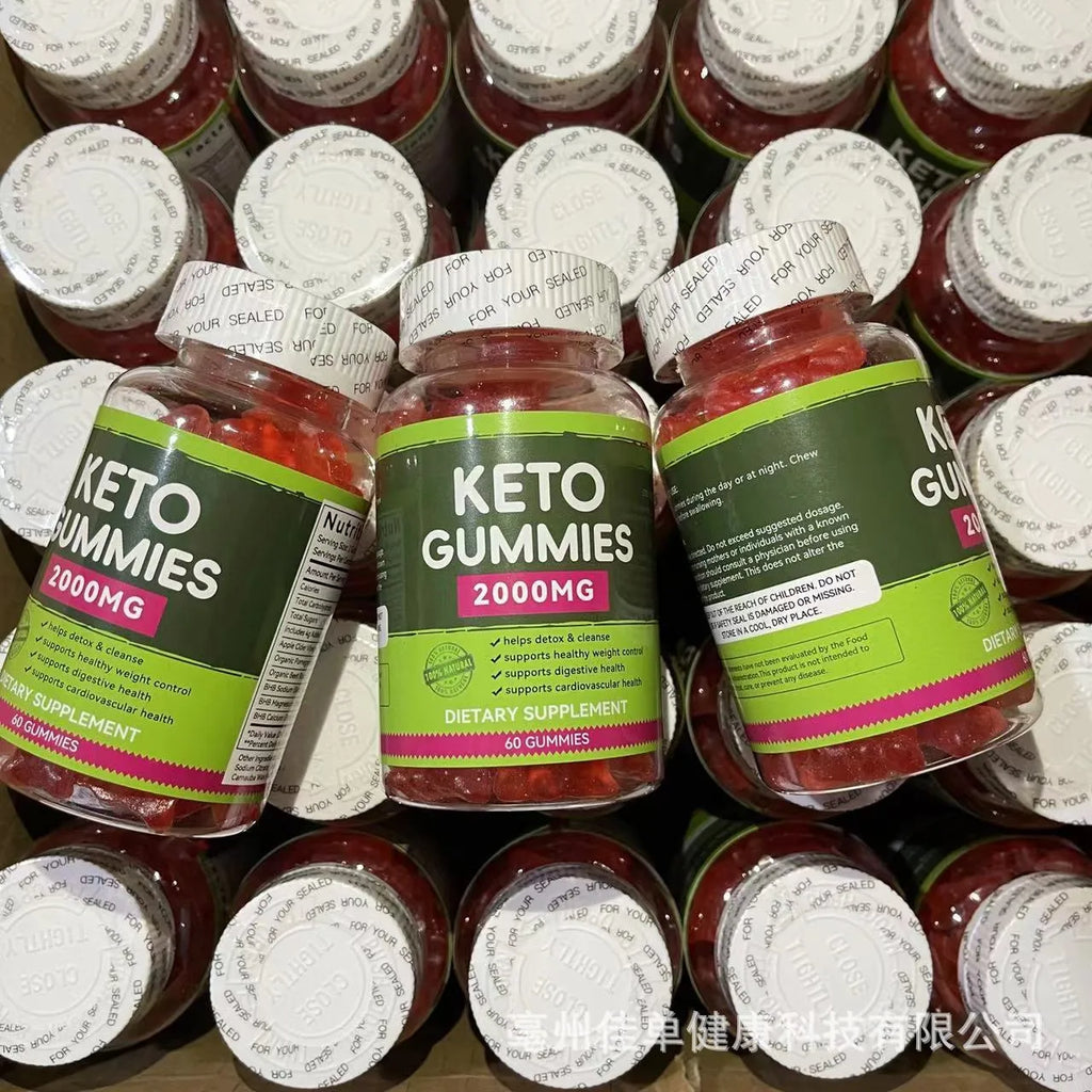 Pure Organic Keto BHB Vinegar Candy Vitamin bottle containing 60 soft candy tablets with pectin