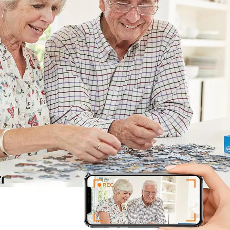 Black smart security camera with WiFi connectivity for baby monitoring and home surveillance