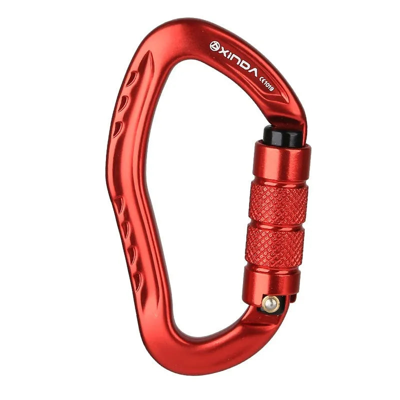 Automatic lock climbing carabiner in five colour options for rock climbing gear