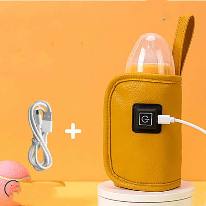 Portable cloth bottle warmer sleeve with silicone alloy heating wire for kids, camouflage pattern, 55-75mm inner diameter
