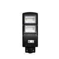 60W integrated solar-powered LED street light unit with remote control for outdoor use.