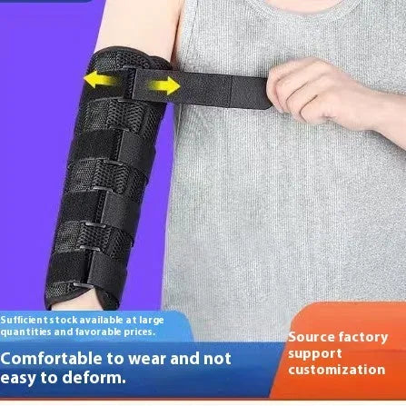 Black medical wrist joint fixing brace for sprain and dislocation support made from SBR cloth