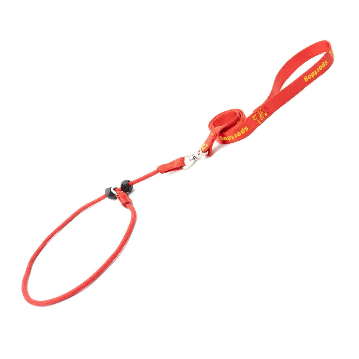 Nylon dog training rope lead 1.5m length 2cm width hand holding rope black