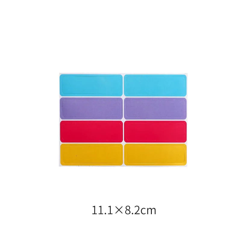 White German adhesive paper sticker for handwritten labels on a sheet.