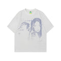 Men's short-sleeved cotton T-shirt in loose fit design available in black and grey colours