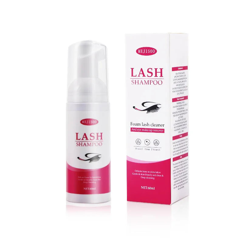 LASH SHAMPOO Mousse Eyelash Cleaning Solution 60ml bottle
