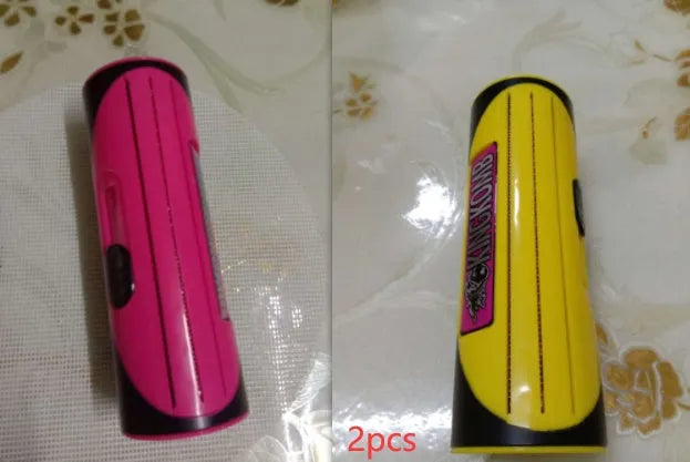 Red and yellow ABS stainless steel pet comb for dog and cat grooming