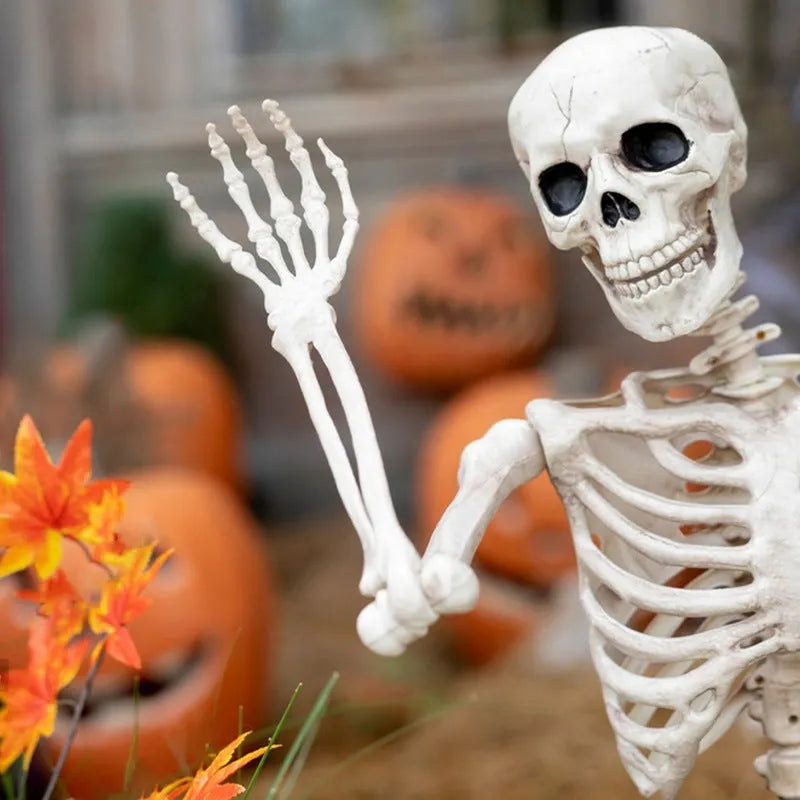 90cm tall poseable plastic skeleton Halloween decoration model