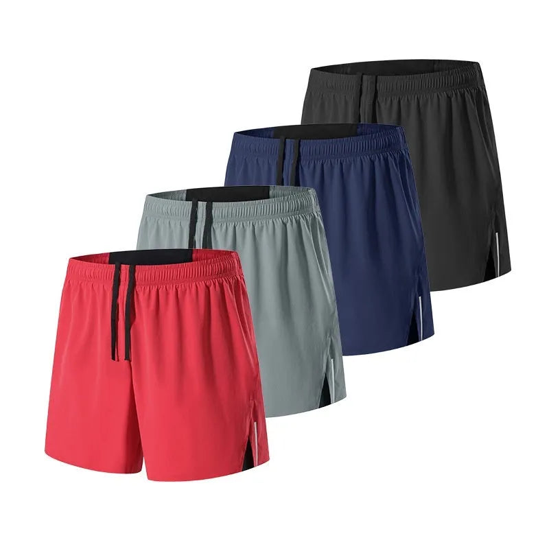 Men's black off-road running shorts with a high waist and quick-dry fabric for marathon running.