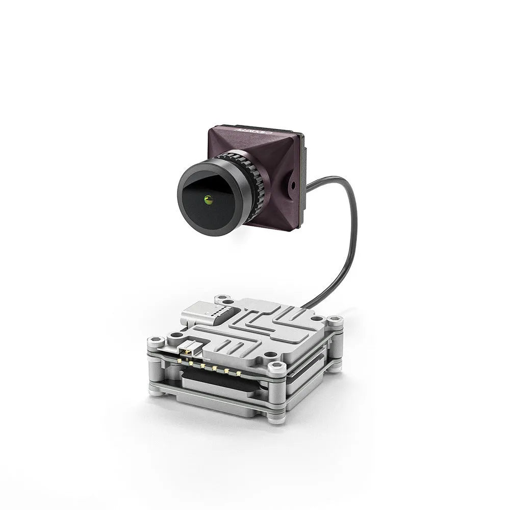 Silver aluminium Caddx Vista DJI FPV adaptor kit with M2 screws, spacers, and wiring harnesses
