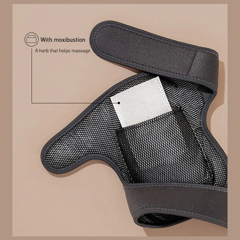 3rd gen heated knee pads with massage and moxibustion for joint pain relief, 5000mAh USB charging, one size