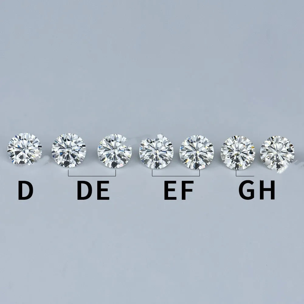 Round moissanite gem stone with eight hearts and eight arrows faceting on dark background