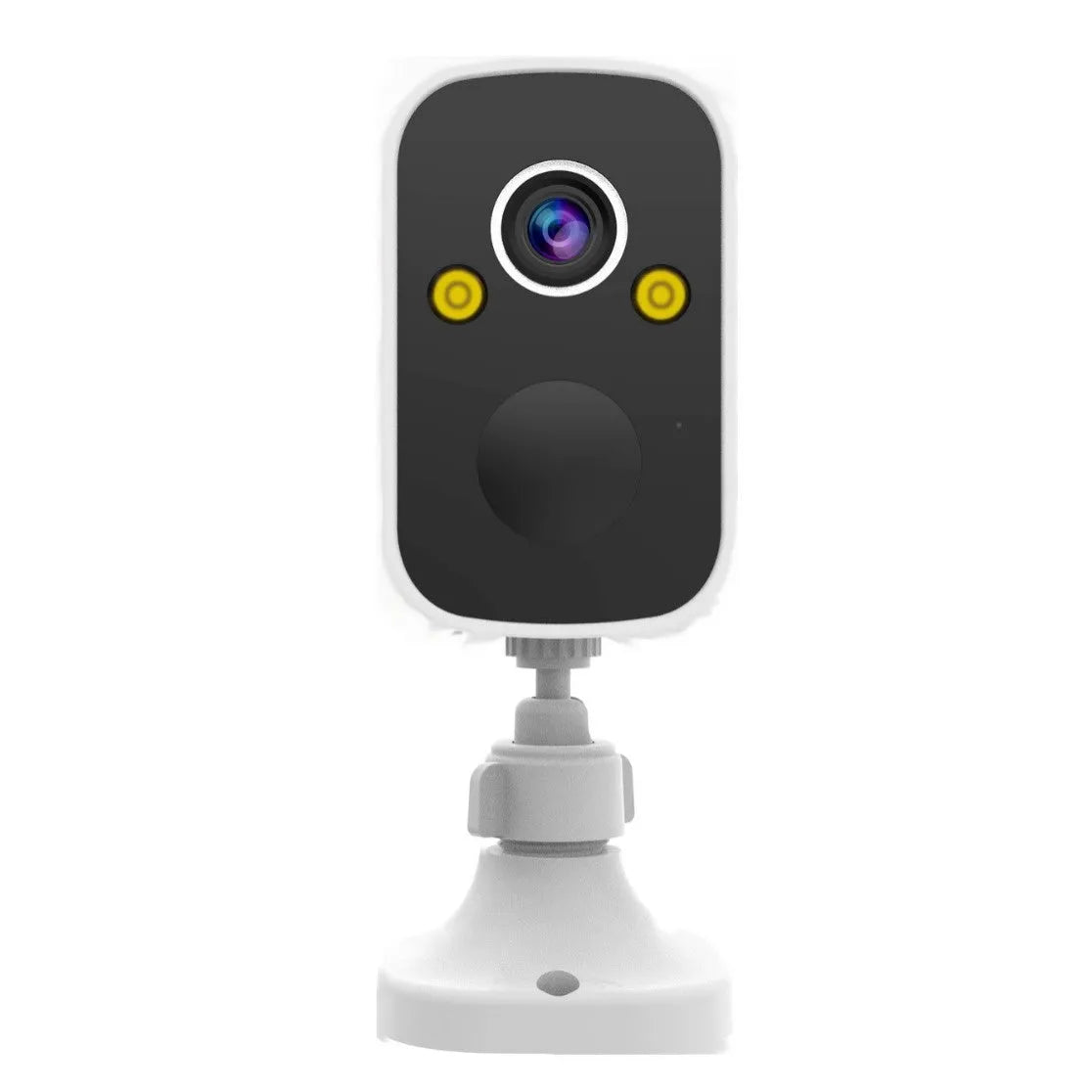 Wireless battery-powered indoor surveillance camera with 1.2-inch ball design and self-contained bracket