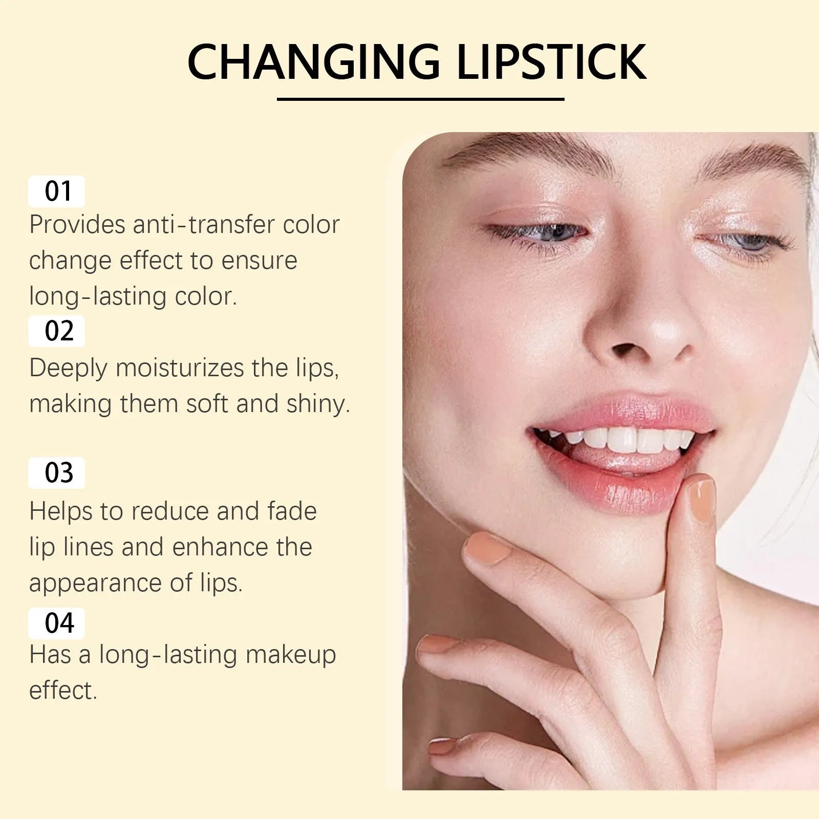 Gold Foil Discoloration Nourishing Lipstick in a 2.6cm square case.