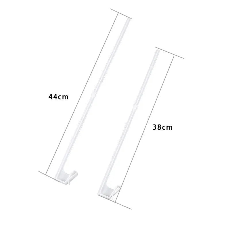 10 white PP plastic car window flag pole holders and mount clips on a plain background.