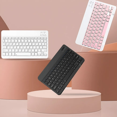 Bluetooth keyboard and mouse set in choice of colours with 10-inch keyboard and dual-mode or single-mode mouse.