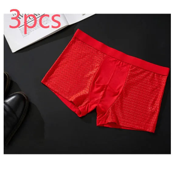 Men's modal U-convex boxer briefs in multiple colours on a white background