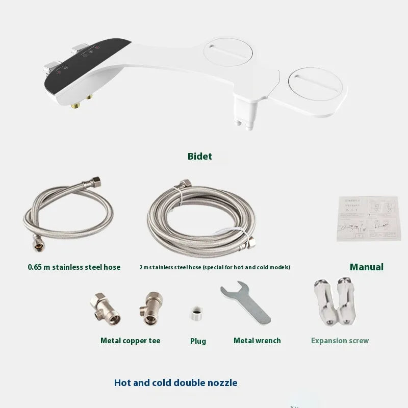 American-style ABS bidet toilet seat cleaner with hip wash and self-cleaning nozzle