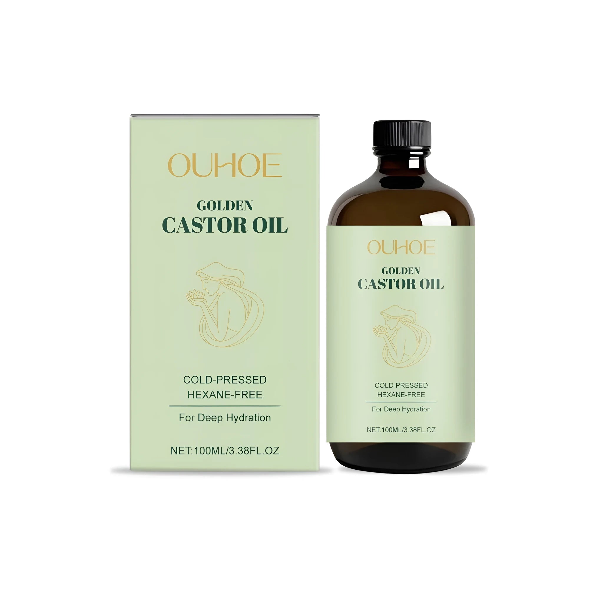 100ml bottle of castor oil facial moisturiser with jojoba oil and vitamin E ingredients