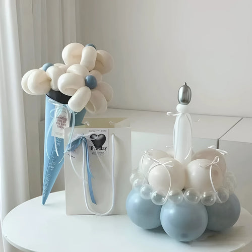 Round balloon bouquet cake decoration DIY kit with complete balloon sets for birthday parties