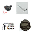 Bicycle saddle cushion with PU leather cover, waterproof protector, wrench, and tyre patch box.
