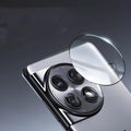 Large arc HD tempered glass lens protector with black ring edge for OnePlus 12, Find N3, and OnePlus 11 smartphones