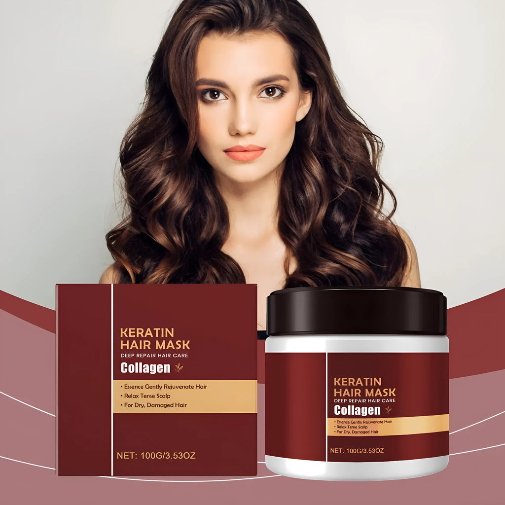 100g hair conditioning mask pot with hydrolysed keratin and collagen