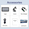 7-inch portable car GPS navigation device with HD touchscreen display on dashboard mount