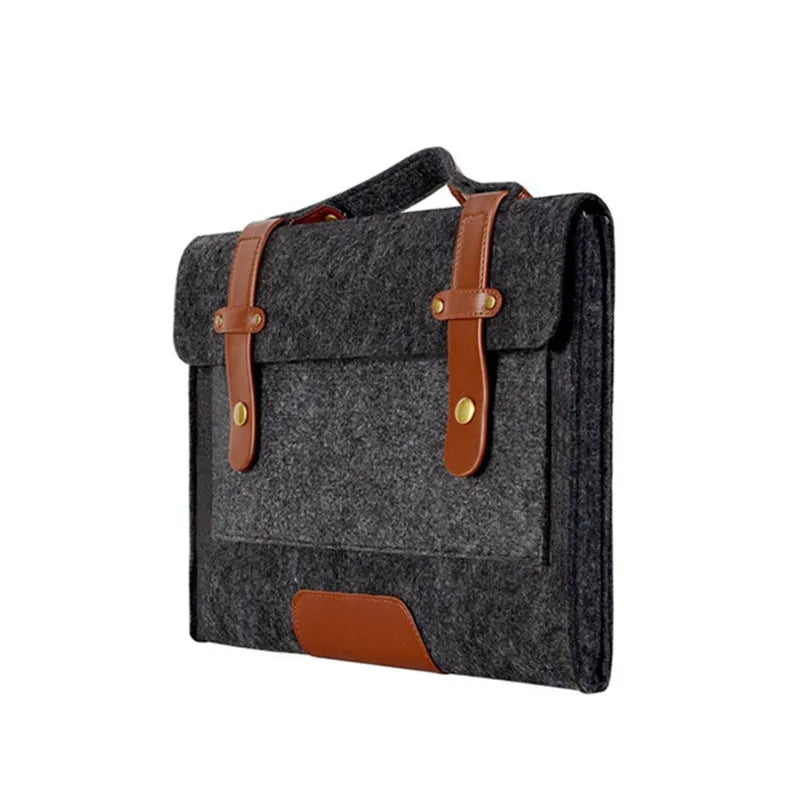 Simple felt laptop protective cover in dark gray for 13 inch laptop