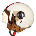 Scrambling motorcycle electric bicycle half helmet in ABS plastic shell available in white red green colours