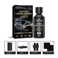 70ml automotive graphene ceramic coating bottle with sponge, towel, gloves, and cloths for car paint protection.