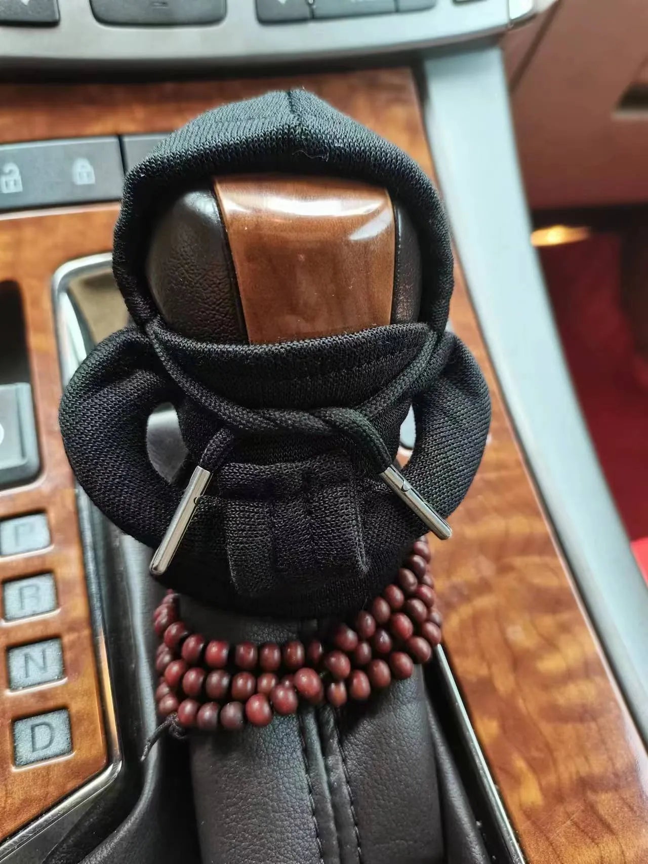 Dutch velvet car gear handle sleeve cover in multiple colours on a gear lever