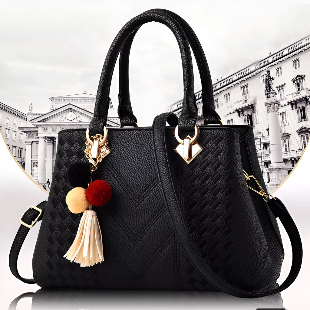 Ladies hand bag crossbody luxury handbag PU leather zipper closure multicolour black grey khaki purple royal blue wine red