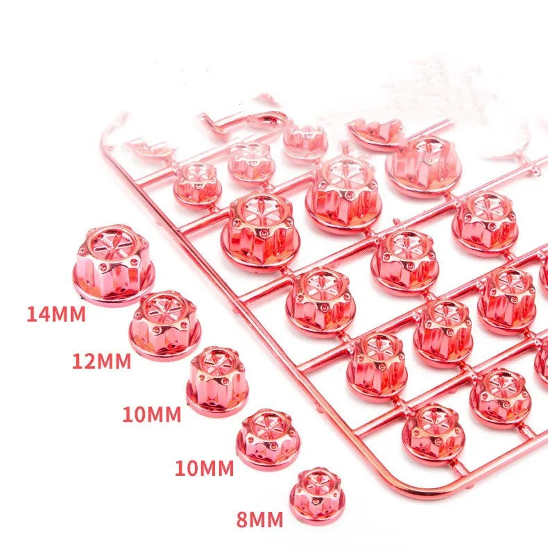 30-piece motorcycle ABS plastic screw cap set in eight colours for bolt covering