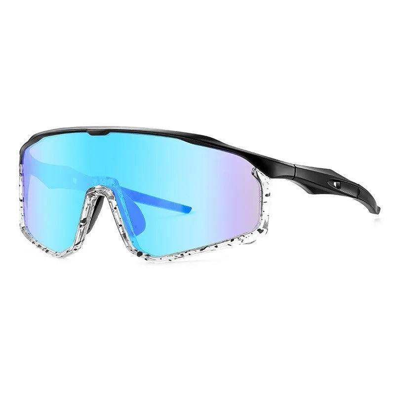 Full frame mountaineering goggles with colourful UV-protective PC lenses for climbing and snow sports.