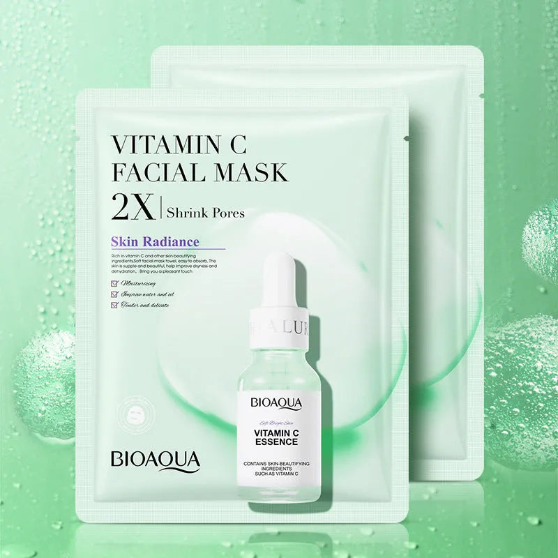 Single collagen facial sheet mask with 30g of clear gel on white background.