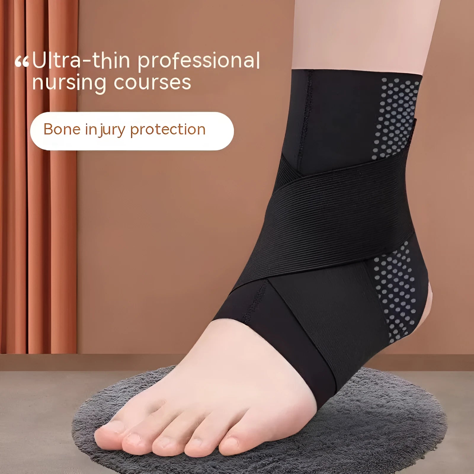 Adjustable Lycra ankle support brace for sports protection in multiple sizes and colours