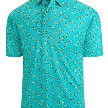 Men's short sleeve T-shirt with 3D printed patterns and zipper details on mesh fabric.