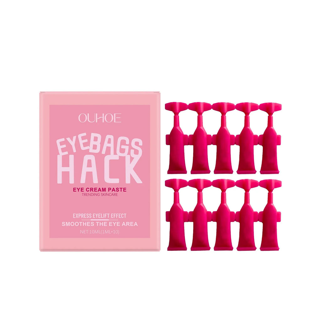 10ml eye cream set of ten individual 1ml single-use sachets with hyaluronic acid and polypeptide for eye and neck skincare