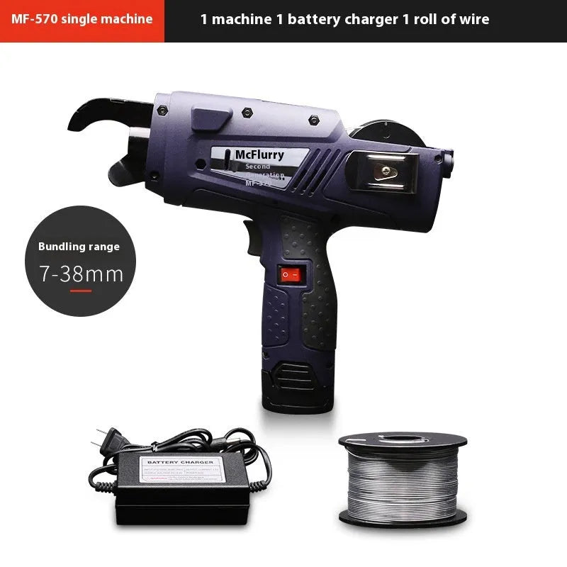 Electric steel bar tying machine for automatic rebar tying on construction sites