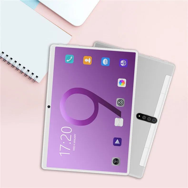 T10W Android tablet with 10.1-inch IPS screen, detachable keyboard, and GPS navigation feature