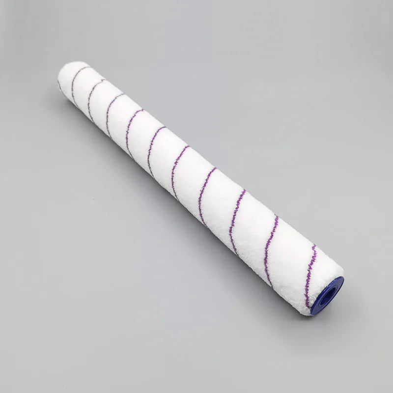 18-inch paint roller tool with extension handle and three interchangeable brush heads for wall painting