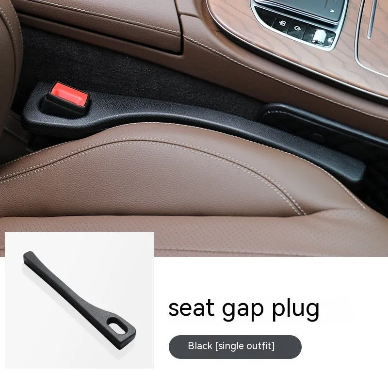 Polyurethane car seat gap strips in black brown red beige colours preventing items falling between seats