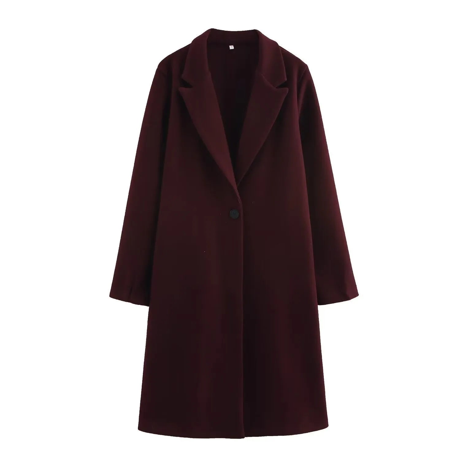 Women's solid colour polyester jacket in khaki, regular fit, long sleeves, street fashion style.