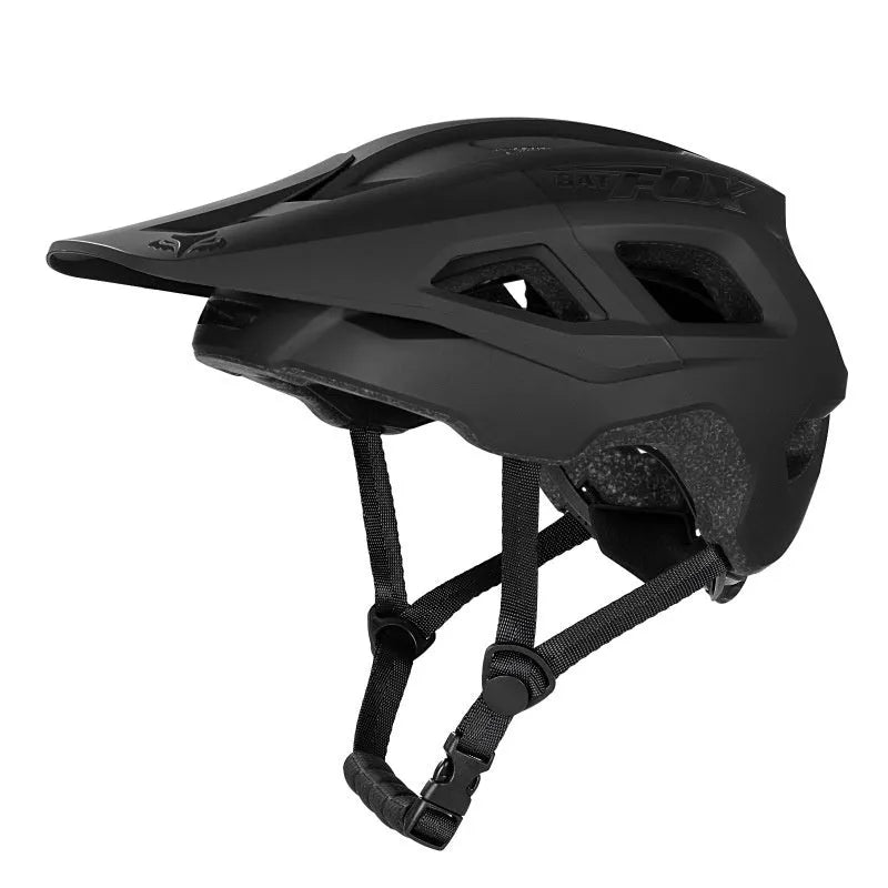 Mountain bike helmet with removable brim in multiple colour options showing ultra light PC EPS construction