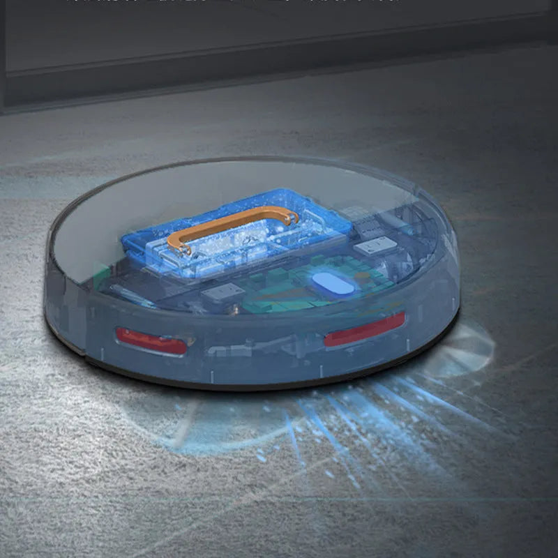 Automatic intelligent household sweeping robot in black with 600ml capacity and 320x320x78mm dimensions