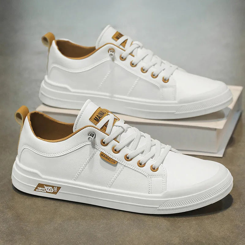 Men's soft bottom casual plus size sneakers in black with breathable mesh lining and round toe design