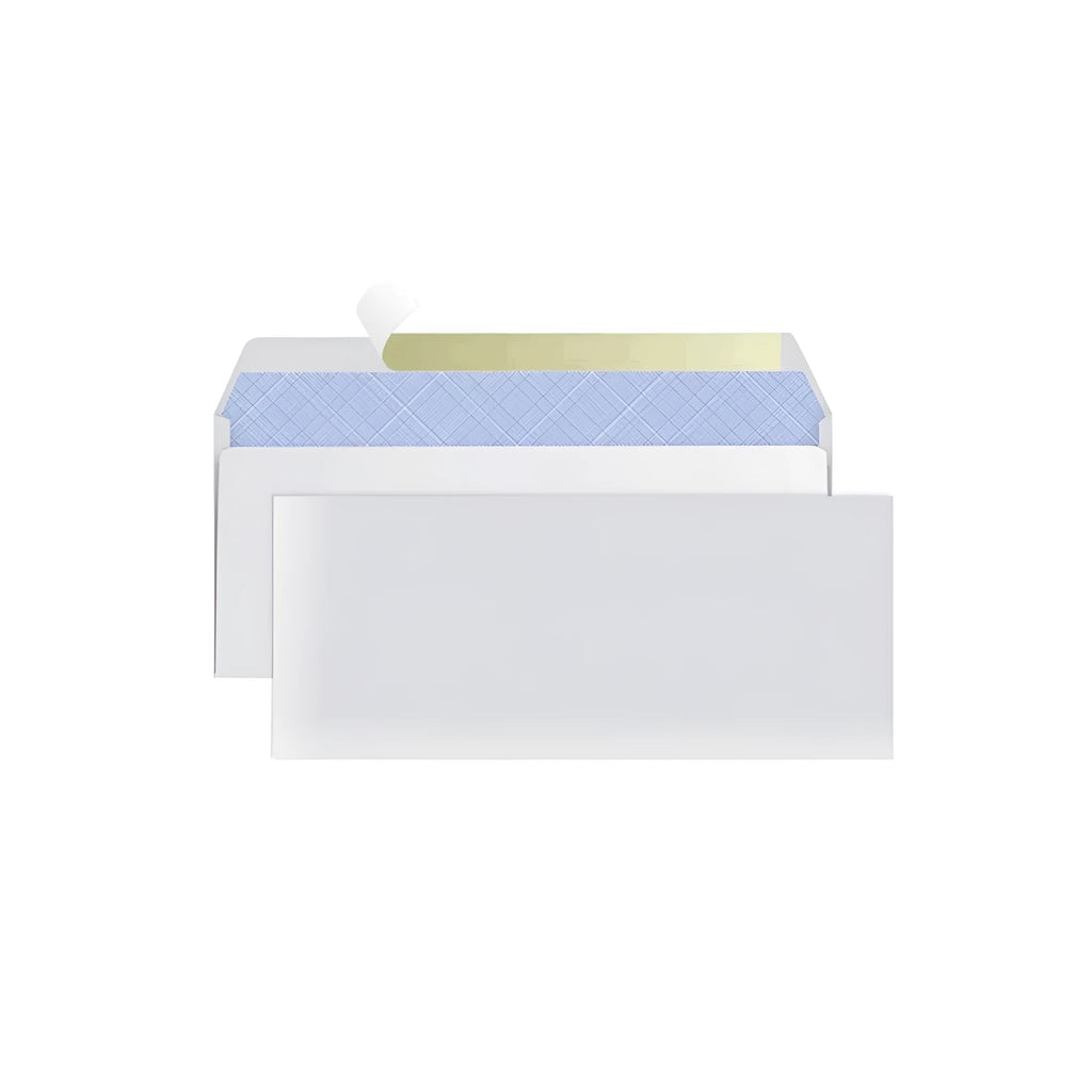 Blue anti opening self-adhesive confidential envelope measuring 105x240mm for document security