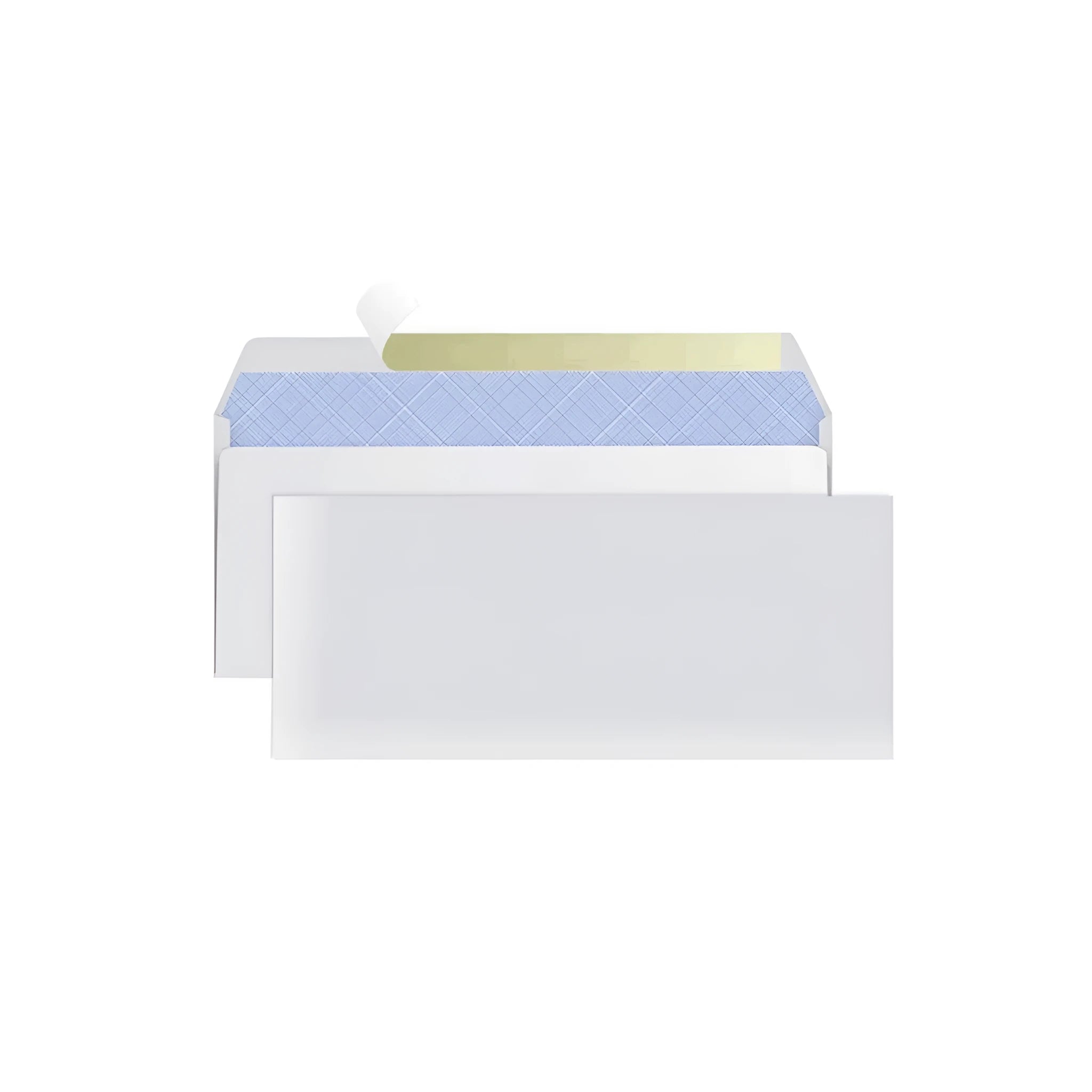 Blue anti opening self-adhesive confidential envelope measuring 105x240mm for document security